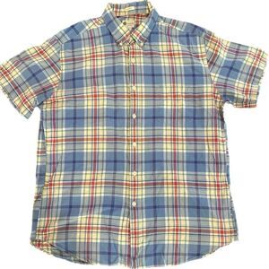 J. Crew Tailored Fit Men’s Short-Sleeve Button-Down Shirt-Size Large